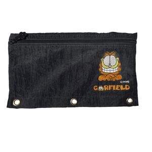 Vintage 1997 Mead Garfield School Zipper Pencil Pouch Soft Case 3 Ring Binder